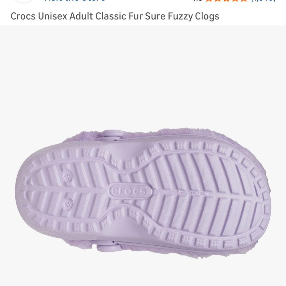 CROCS Classic Fur Sure Fuzzy Clogs in Purple - Picture 5 of 12